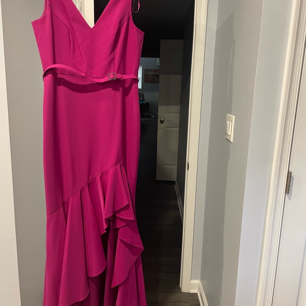 Eliza J Fuchsia Asymmetrical Dress